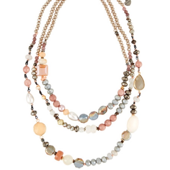 Nakamol Jewelry - New Nakamol Crystal & Agate Necklace, Nude